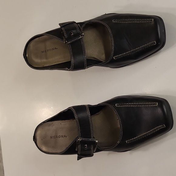 Merona, Black Open Back Shoes-Sz 9 - Picture 7 of 8